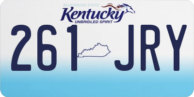 KY license plate 261JRY