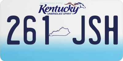 KY license plate 261JSH