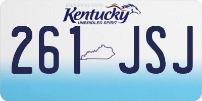 KY license plate 261JSJ