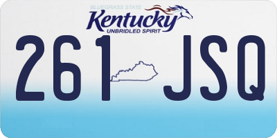 KY license plate 261JSQ