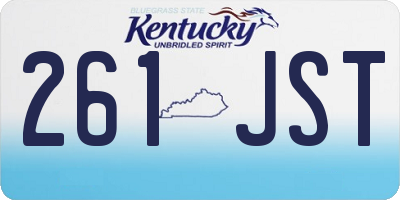KY license plate 261JST