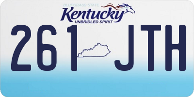 KY license plate 261JTH