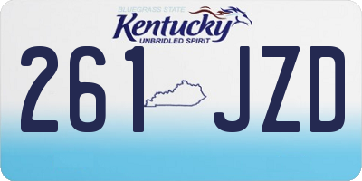 KY license plate 261JZD