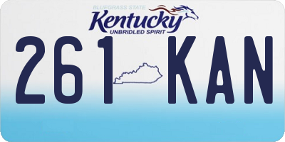 KY license plate 261KAN