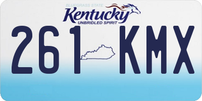 KY license plate 261KMX