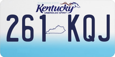 KY license plate 261KQJ