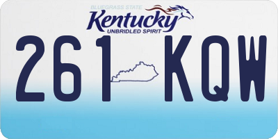 KY license plate 261KQW