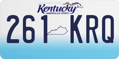 KY license plate 261KRQ