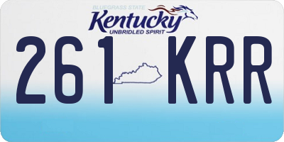 KY license plate 261KRR