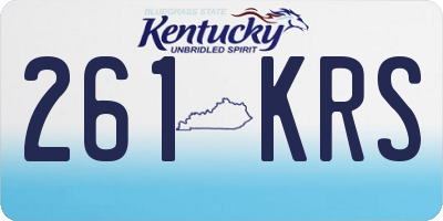 KY license plate 261KRS