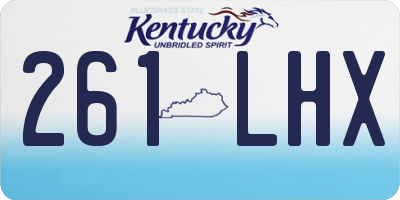 KY license plate 261LHX