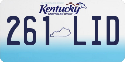 KY license plate 261LID
