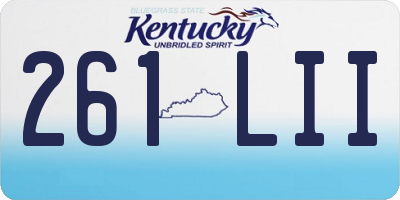 KY license plate 261LII