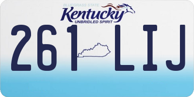 KY license plate 261LIJ