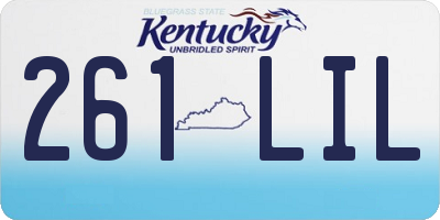 KY license plate 261LIL