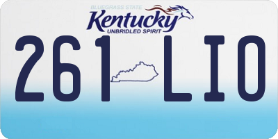 KY license plate 261LIO