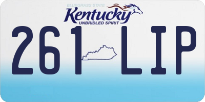 KY license plate 261LIP