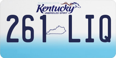 KY license plate 261LIQ