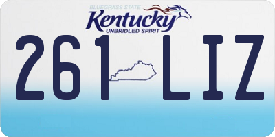 KY license plate 261LIZ