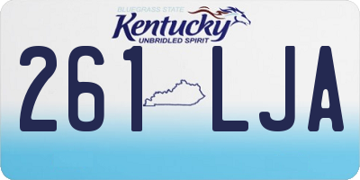 KY license plate 261LJA