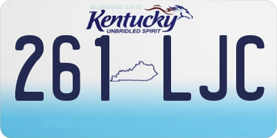 KY license plate 261LJC