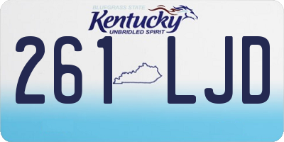 KY license plate 261LJD