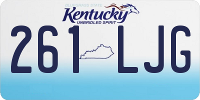 KY license plate 261LJG