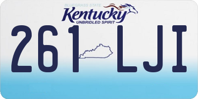 KY license plate 261LJI