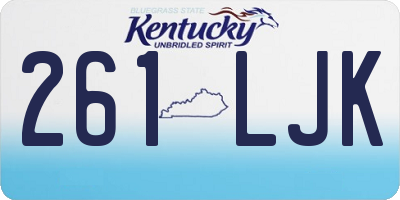 KY license plate 261LJK