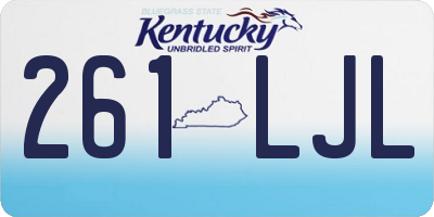 KY license plate 261LJL