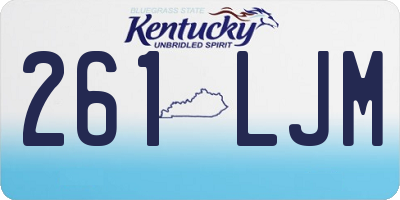 KY license plate 261LJM