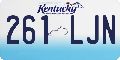 KY license plate 261LJN