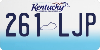KY license plate 261LJP