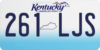 KY license plate 261LJS