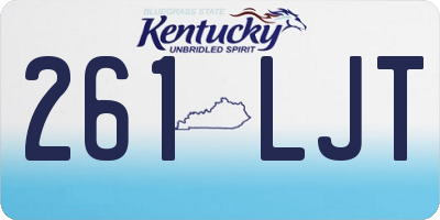 KY license plate 261LJT