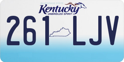 KY license plate 261LJV