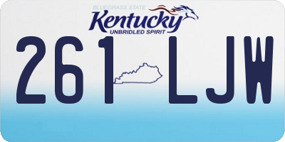 KY license plate 261LJW