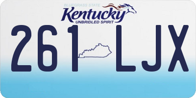 KY license plate 261LJX