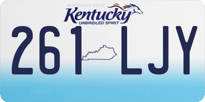 KY license plate 261LJY