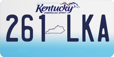 KY license plate 261LKA