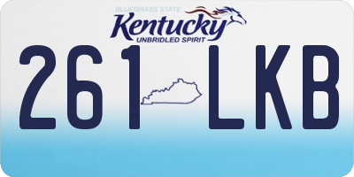 KY license plate 261LKB