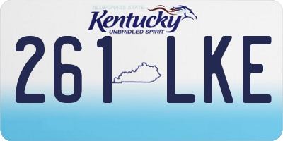 KY license plate 261LKE