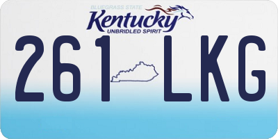 KY license plate 261LKG