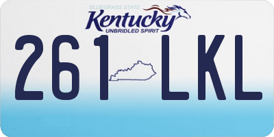 KY license plate 261LKL