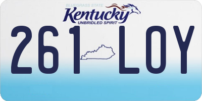 KY license plate 261LOY