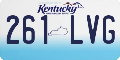 KY license plate 261LVG