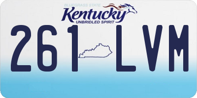 KY license plate 261LVM
