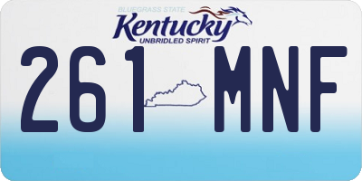 KY license plate 261MNF