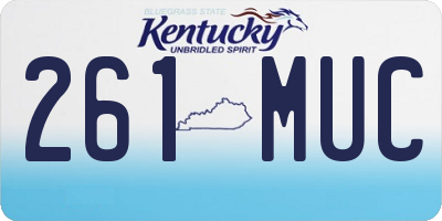 KY license plate 261MUC
