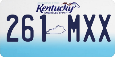 KY license plate 261MXX